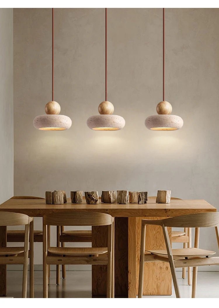 Suspension Vintage en Pierre d’Agate Jaune Naturelle – Lustre Élégant pour intérieur - LUMI - HOME